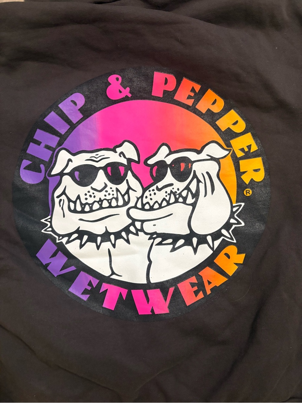 Chip & Pepper Petwear Black Gradient Logo Dog Hoodie